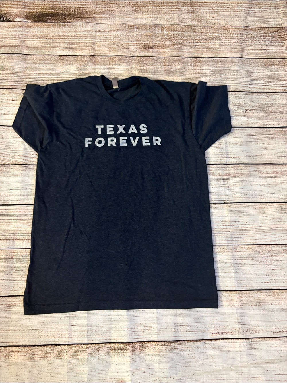Next Level Apparel Navy "Texas Forever" Graphic Tee